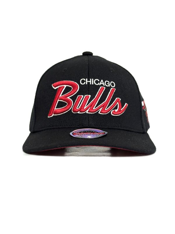 Chicago Bulls Pre-Curved Snapback Cap - Black | Red