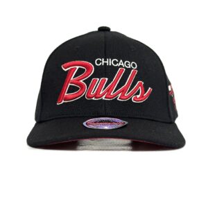 Chicago Bulls Pre-Curved Snapback Cap - Black | Red